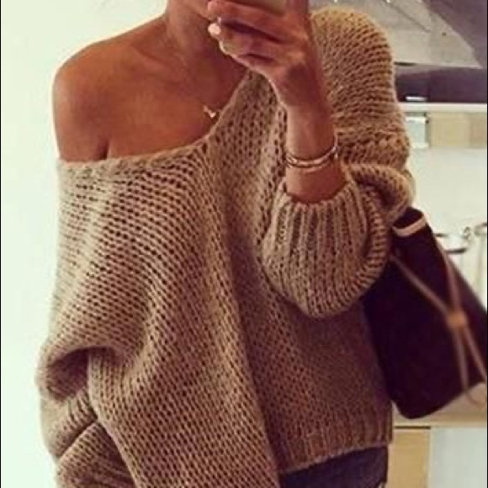 Free people oversized distressed sweater